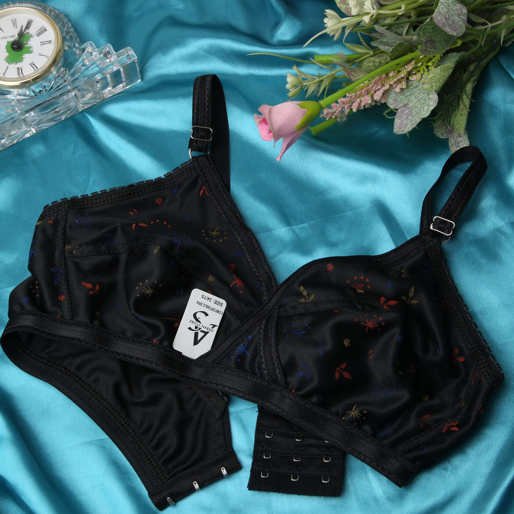 4 Piece Pack - Comfortable Printed Jersey Bras for Women