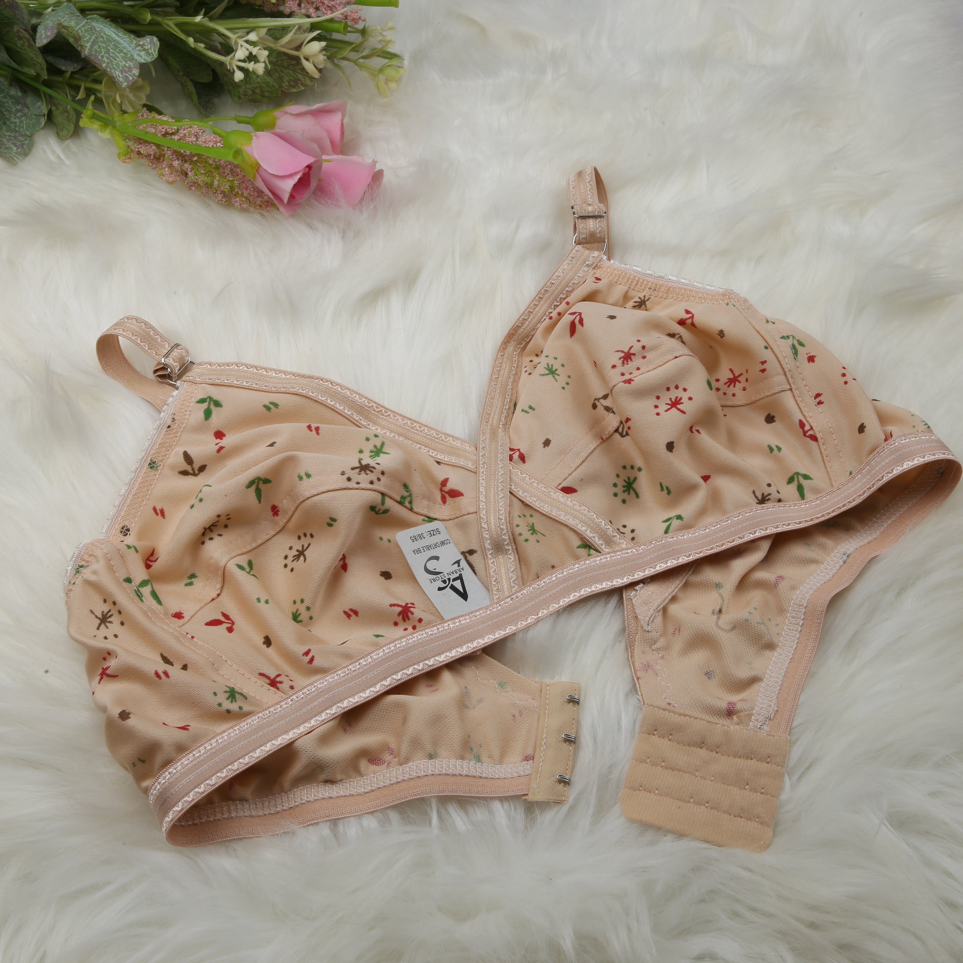 4 Piece summer fabric Printed jersey bra